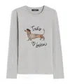 Weekend Max Mara Long-sleeved T-shirt In Gray
