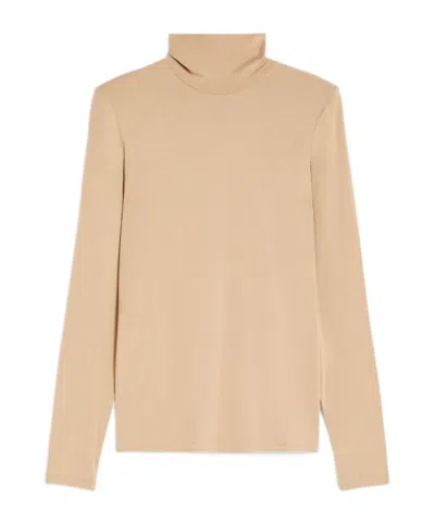 Weekend Max Mara Long-sleeved T-shirt In Nude