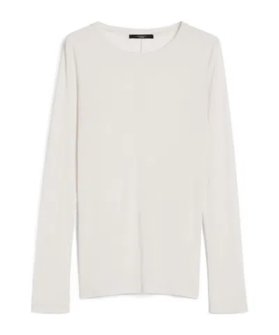 Weekend Max Mara Long-sleeved T-shirt In White