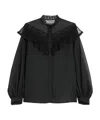 Weekend Max Mara Astice Lace-collar Shirt In Black