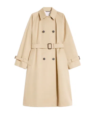 Weekend Max Mara Long-sleeved Trench Coat In Brown