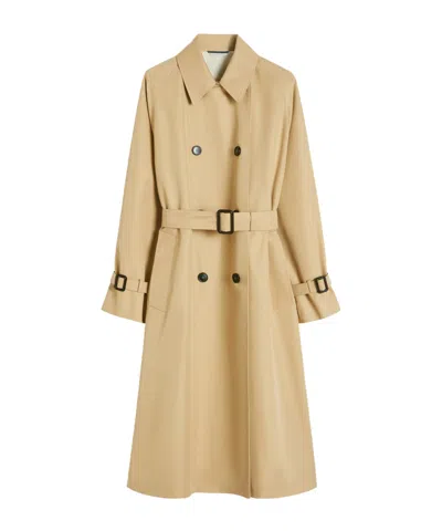 Weekend Max Mara Long-sleeved Trench Coat In Nude