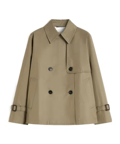 Weekend Max Mara Long-sleeved Trench Coat/jacket In Brown