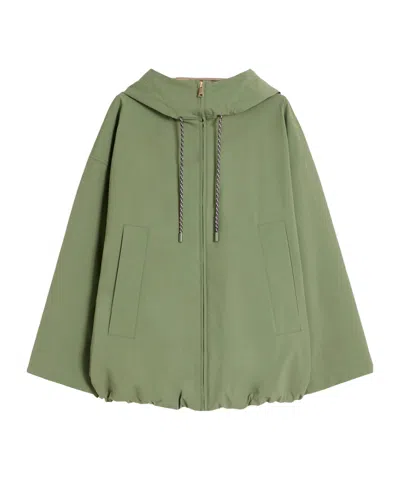 Weekend Max Mara Long-sleeved Trench Coat/jacket In Green