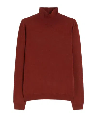 Weekend Max Mara Long-sleeved Turtleneck Sweater In Brown