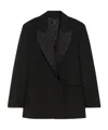 Weekend Max Mara Long-sleeved Wool Suit Coat In Black