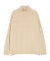 Weekend Max Mara Long-sleeved Wool Sweater In Nude