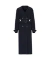 Weekend Max Mara Double Breasted Trench Coat In Black