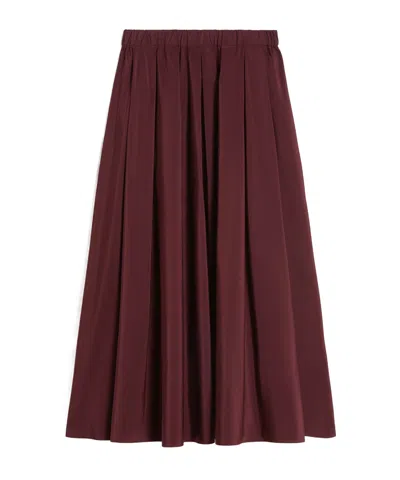 Weekend Max Mara Long Taffeta Dress In Brown