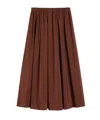 Weekend Max Mara Long Taffeta Skirt In Brown