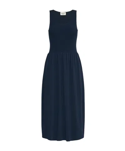 Weekend Max Mara Long Viscose Yarn Dress In Blue