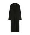 Weekend Max Mara Kabul Cardigan In Ribbed Wool Knit In Black