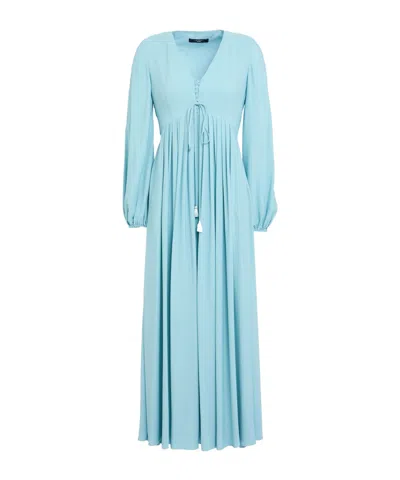 Weekend Max Mara Longsleeve Ruched Dress In Blue