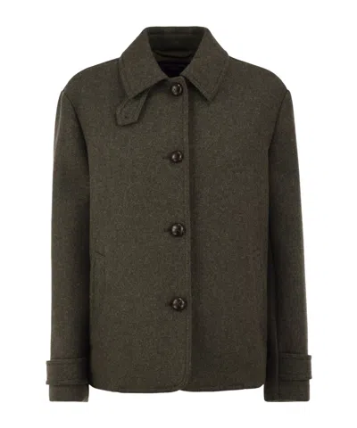 Weekend Max Mara Long-sleeved Casual Jacket In Brown