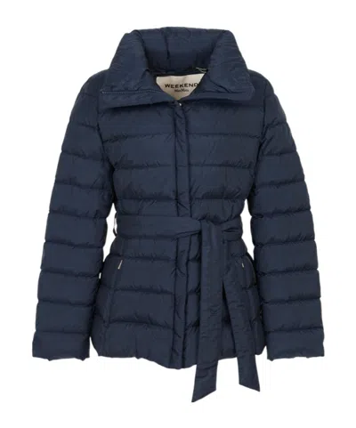Weekend Max Mara Long-sleeved Down Jacket In Black