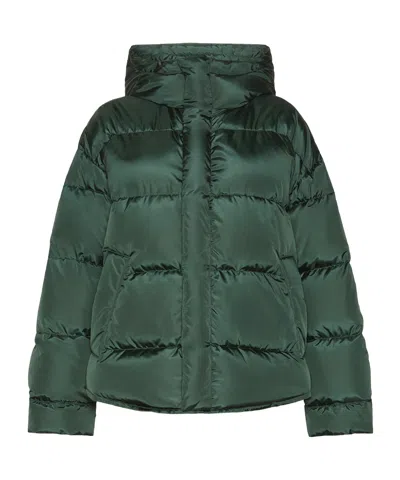 Weekend Max Mara Long-sleeved Down Jacket In Green