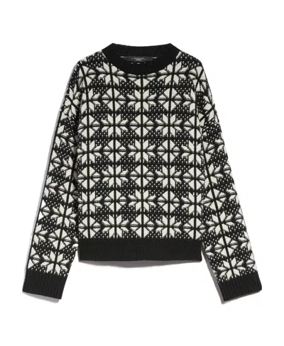 Weekend Max Mara Long-sleeved Knitted Sweater In Black