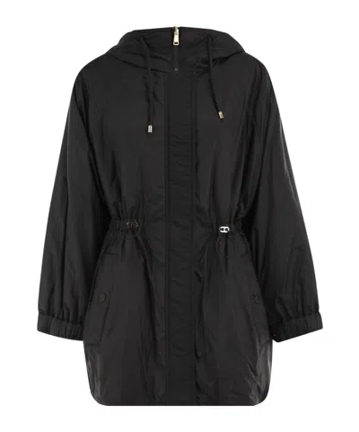 Weekend Max Mara Long-sleeved Reversible Parka In Black
