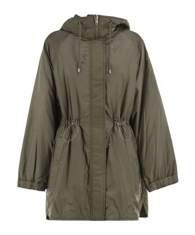Weekend Max Mara Long-sleeved Reversible Parka In Green