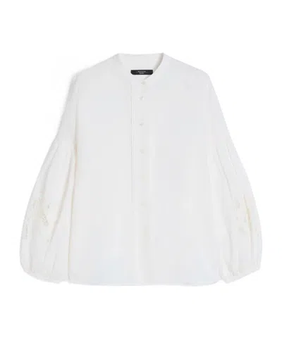Weekend Max Mara Long-sleeved Shirt In White
