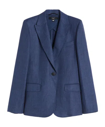 Weekend Max Mara Long-sleeved Suit Jacket In Blue