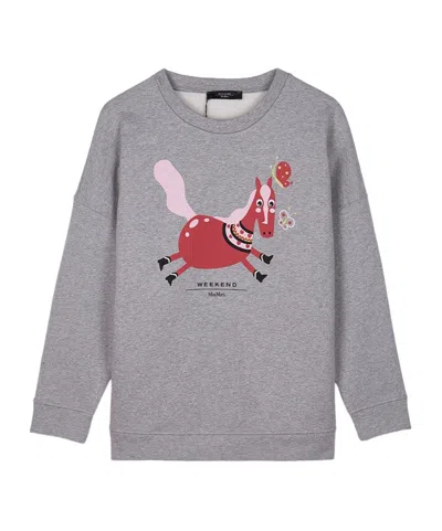 Weekend Max Mara Long-sleeved Sweatshirt In Gray