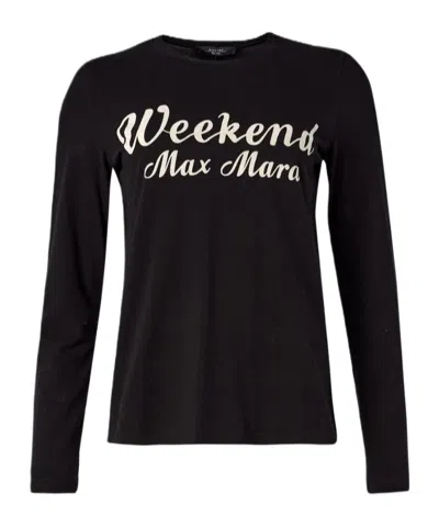 Weekend Max Mara Long-sleeved T-shirt In Black