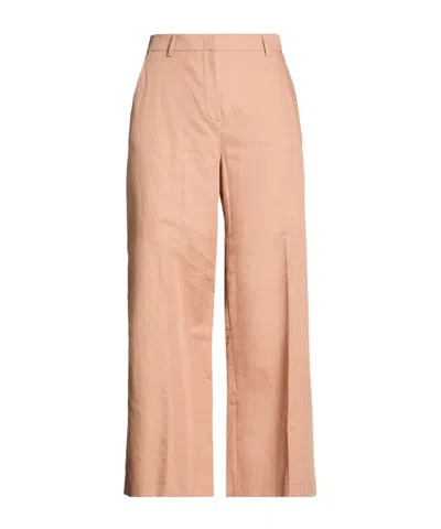 Weekend Max Mara Loose Solid-color Trousers In Pink