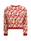 Weekend Max Mara Loral-pattern Sweater In Red