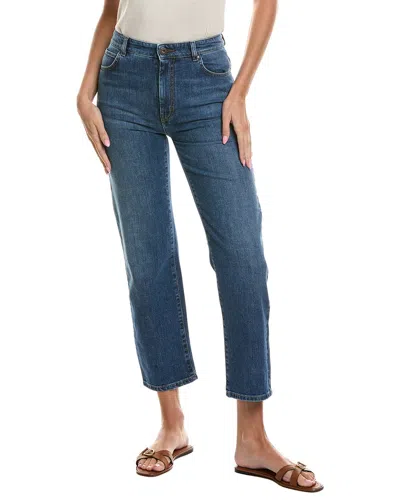 Weekend Max Mara Loris Denim Trouser In Blue