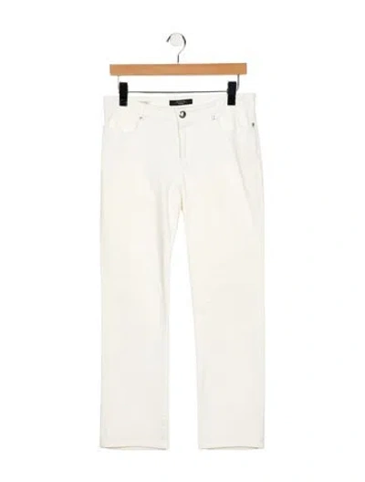 Pre-owned Weekend Max Mara Low-rise Straight Leg Jeans In White