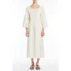 Weekend Max Mara Luglio Linen Midi Dress In Ecru