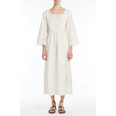 WEEKEND MAX MARA WEEKEND MAX MARA LUGLIO EYELET LONG SLEEVE MAXI DRESS