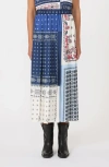 Weekend Max Mara Luna Patchwork Maxi Skirt In Blue