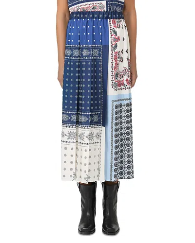 Weekend Max Mara Luna Pleated Midi Skirt In Multi