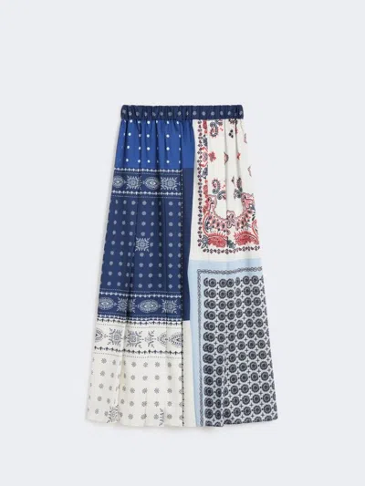 WEEKEND MAX MARA WEEKEND MAX MARA LUNA PLEATED MIDI SKIRT WITH PRINT