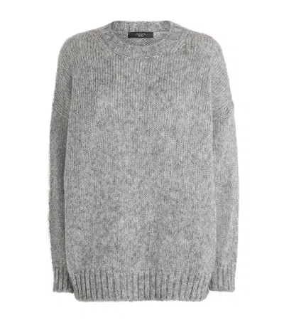 Weekend Max Mara Lurex-blend Sweater In Silver