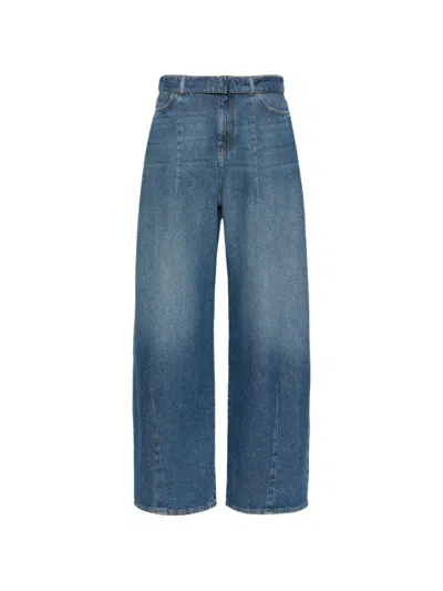 Weekend Max Mara Madia Belted Wide-leg Jeans In Black