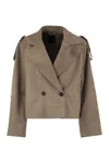Weekend Max Mara Maga - Short Suede Trench Coat In Gold