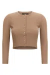 Weekend Max Mara Ribbed Cardigan In Sand