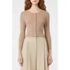 Weekend Max Mara Magiaro Rib Cardigan In Brown