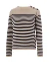 Weekend Max Mara Striped-pattern Button Sweater In Multi