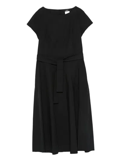 Weekend Max Mara Knee Length Dress Belted Waist In Black