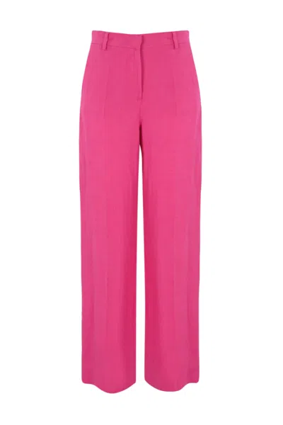 Weekend Max Mara Malizia Linen Canvas Trousers In Bounganville