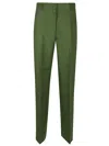 Weekend Max Mara Tailored Straight Trousers In Green