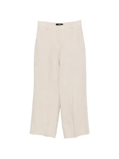 Weekend Max Mara Malizia Pressed-crease Pallazo Pants In Neutral