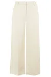Weekend Max Mara Malizia Linen Canvas Wide Pants In Sabbia