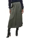 Weekend Max Mara Managua Wool-blend Midi Skirt In Green