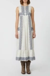 Weekend Max Mara Manila Mixed Print Cotton Dress In White