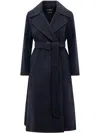 Weekend Max Mara Blue Resin Coat In 蓝色